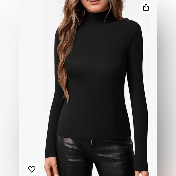 NWT Mangopop Long Sleeve Turtle Neck Bodysuit- size Large - Picture 2 of 6